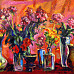 Цветы в семи вазах. 2006. Холст, масло. 100х120